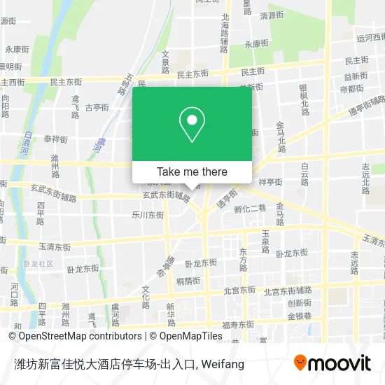 潍坊新富佳悦大酒店停车场-出入口 map