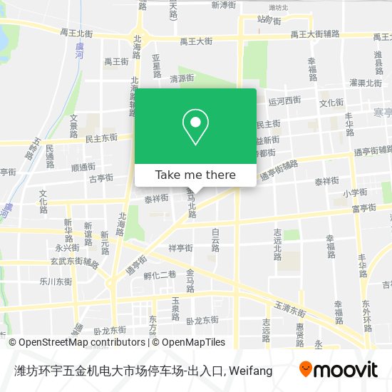 潍坊环宇五金机电大市场停车场-出入口 map