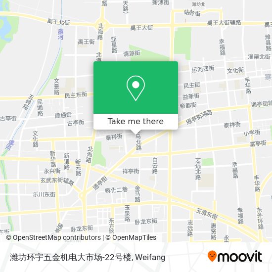 潍坊环宇五金机电大市场-22号楼 map