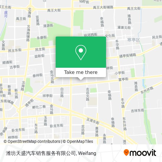 潍坊天盛汽车销售服务有限公司 map