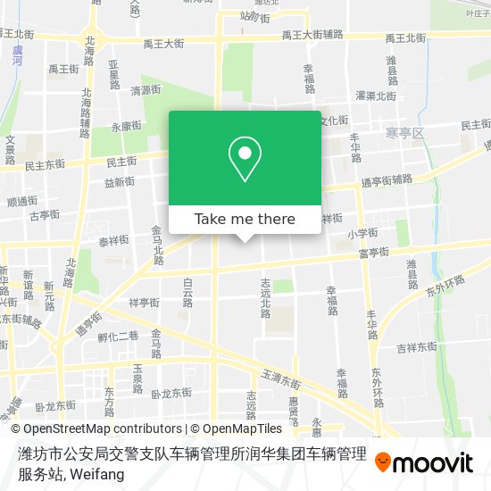 潍坊市公安局交警支队车辆管理所润华集团车辆管理服务站 map