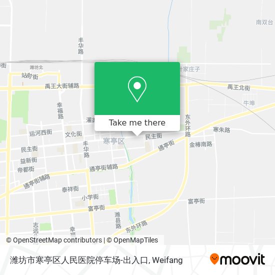 潍坊市寒亭区人民医院停车场-出入口 map