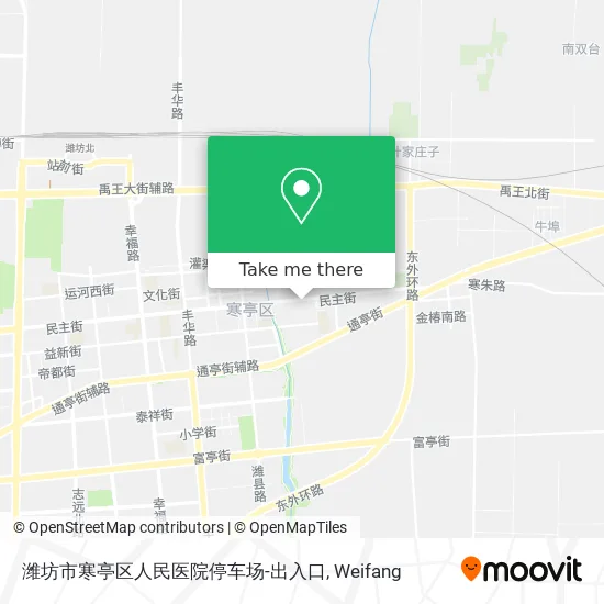 潍坊市寒亭区人民医院停车场-出入口 map