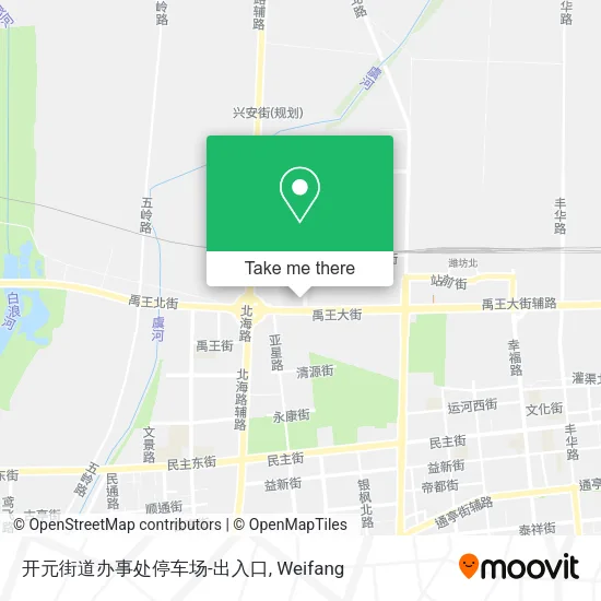 开元街道办事处停车场-出入口 map