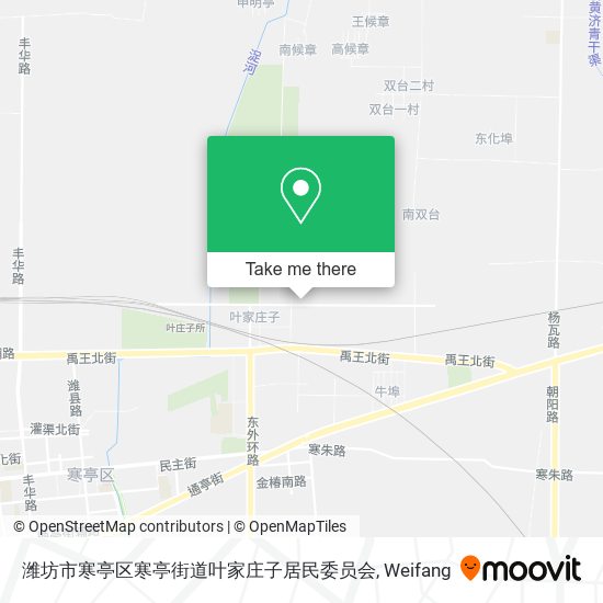潍坊市寒亭区寒亭街道叶家庄子居民委员会 map