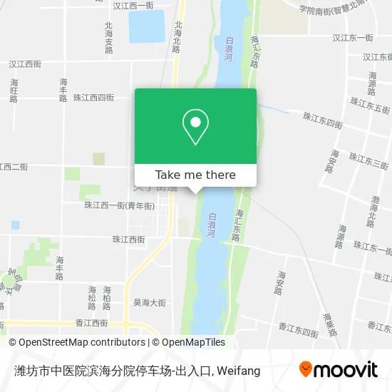 潍坊市中医院滨海分院停车场-出入口 map