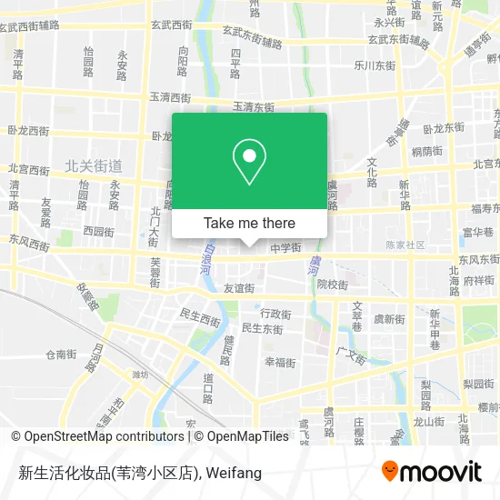 新生活化妆品(苇湾小区店) map