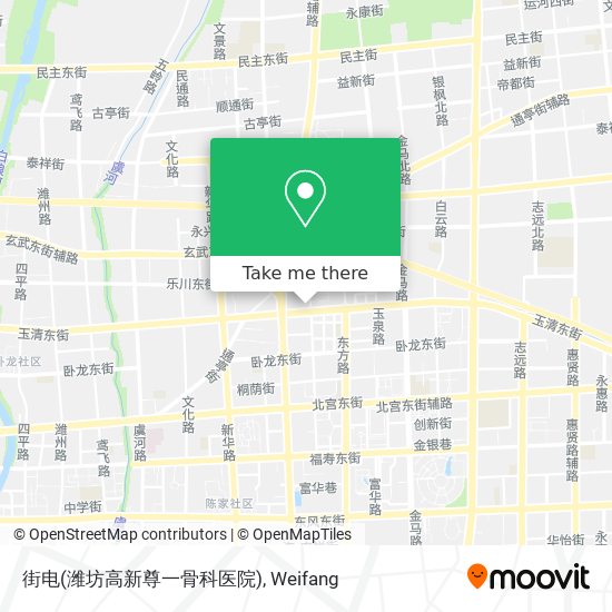 街电(潍坊高新尊一骨科医院) map