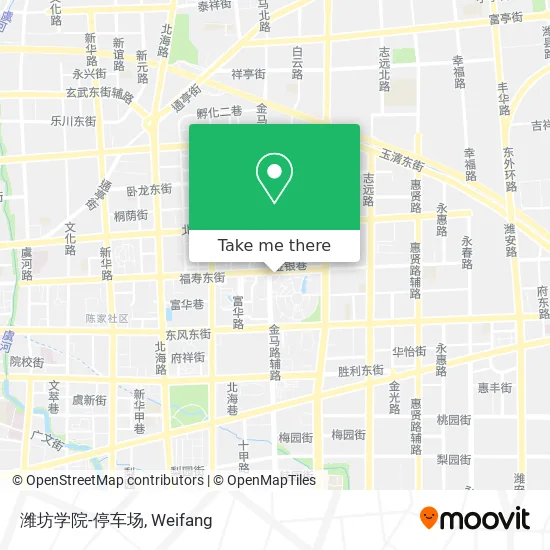 潍坊学院-停车场 map