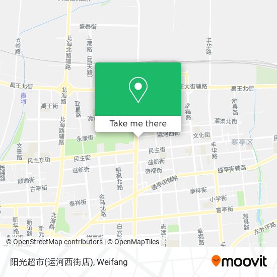 阳光超市(运河西街店) map