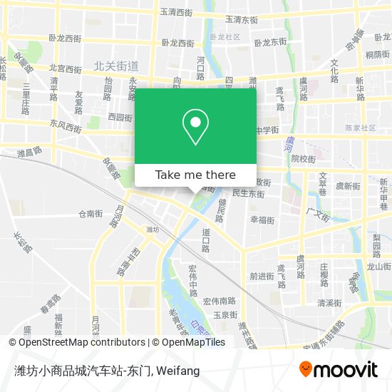 潍坊小商品城汽车站-东门 map