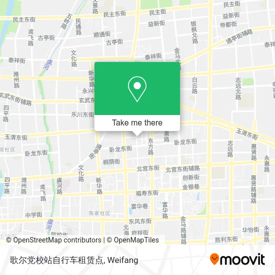 歌尔党校站自行车租赁点 map