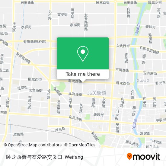 卧龙西街与友爱路交叉口 map