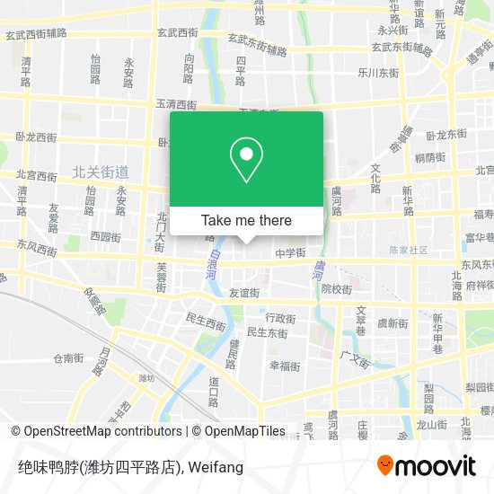 绝味鸭脖(潍坊四平路店) map