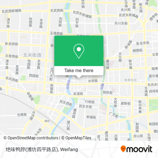 绝味鸭脖(潍坊四平路店) map