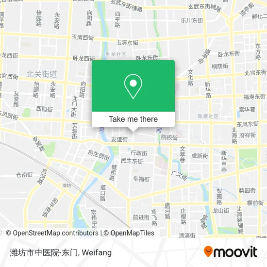 潍坊市中医院-东门 map