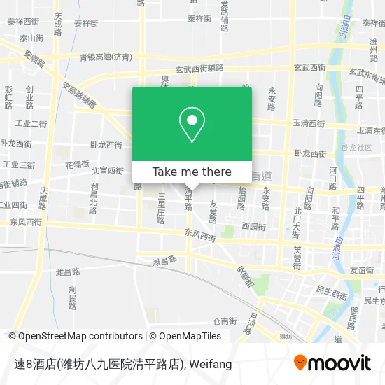 速8酒店(潍坊八九医院清平路店) map
