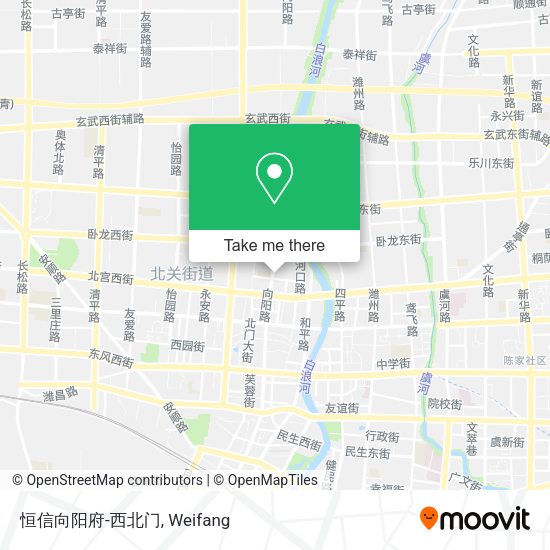恒信向阳府-西北门 map