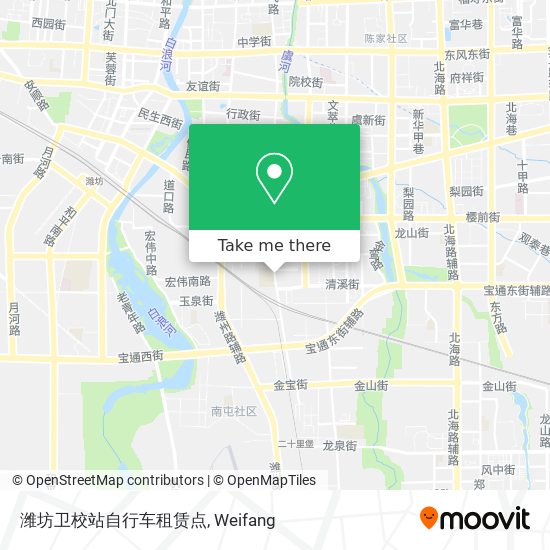 潍坊卫校站自行车租赁点 map
