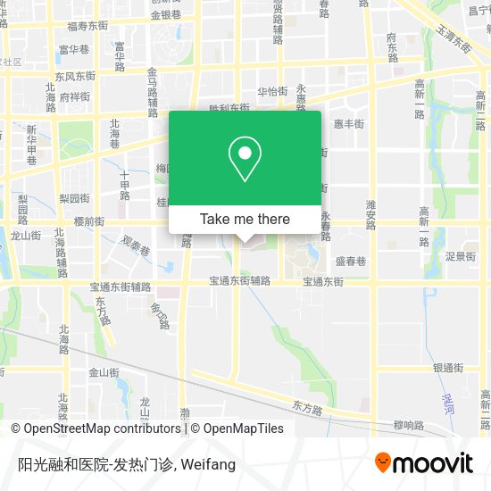 阳光融和医院-发热门诊 map