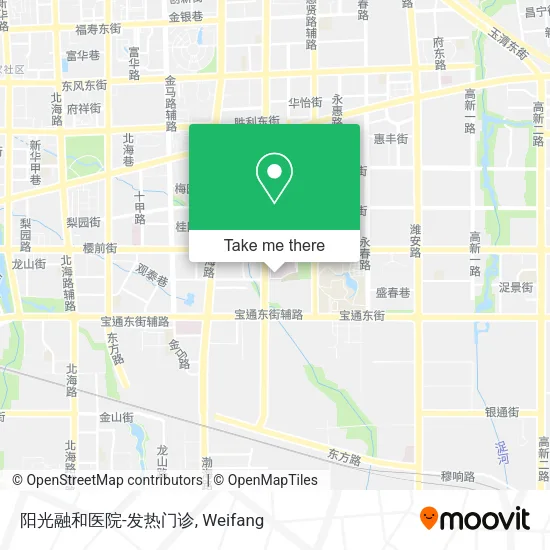 阳光融和医院-发热门诊 map