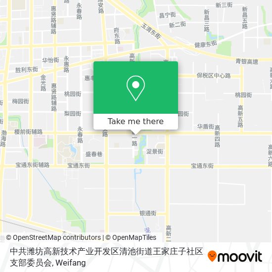 中共潍坊高新技术产业开发区清池街道王家庄子社区支部委员会 map