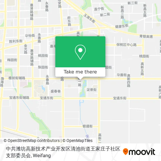 中共潍坊高新技术产业开发区清池街道王家庄子社区支部委员会 map