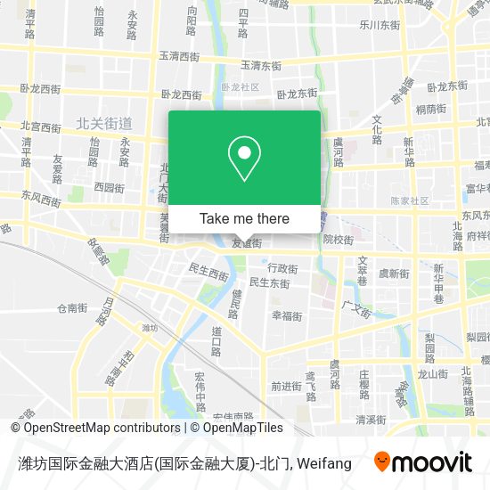潍坊国际金融大酒店(国际金融大厦)-北门 map