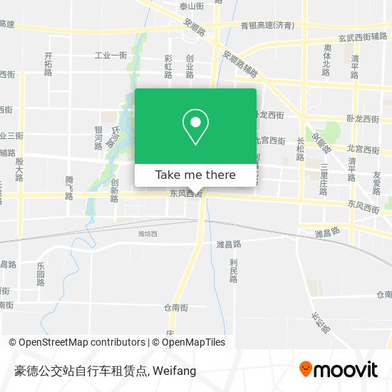 豪德公交站自行车租赁点 map