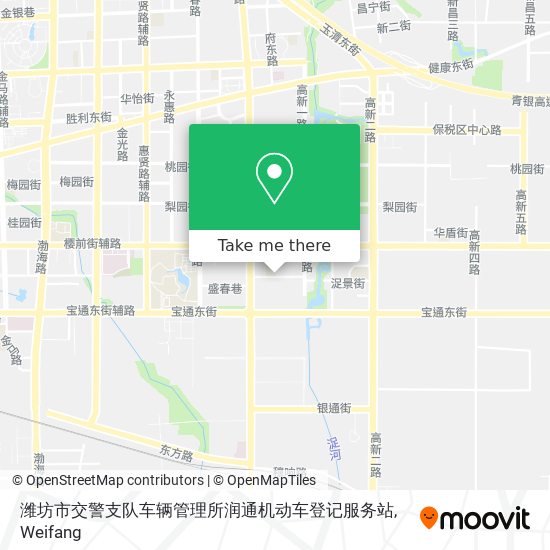 潍坊市交警支队车辆管理所润通机动车登记服务站 map