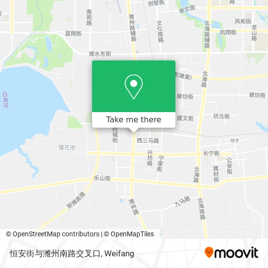 恒安街与潍州南路交叉口 map