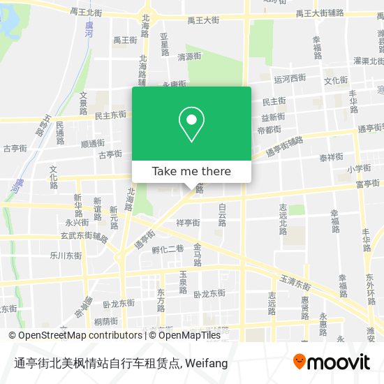 通亭街北美枫情站自行车租赁点 map