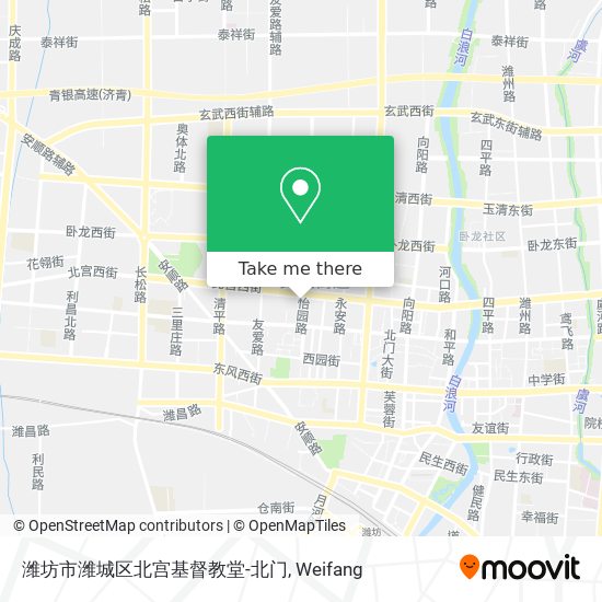 潍坊市潍城区北宫基督教堂-北门 map