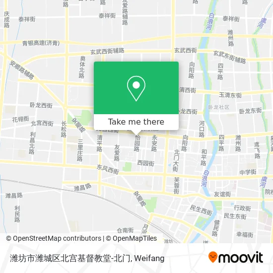 潍坊市潍城区北宫基督教堂-北门 map