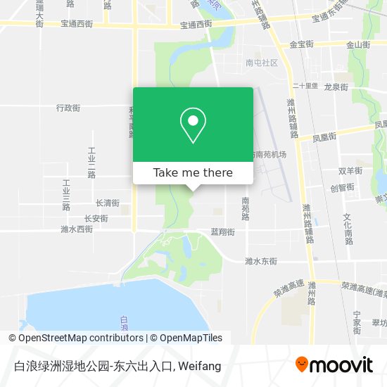白浪绿洲湿地公园-东六出入口 map