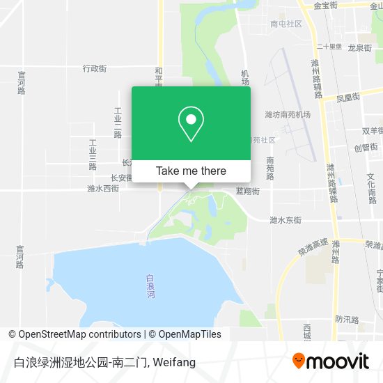 白浪绿洲湿地公园-南二门 map