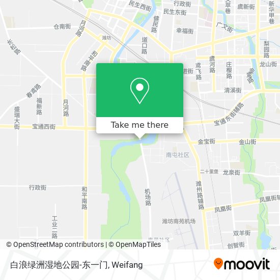 白浪绿洲湿地公园-东一门 map