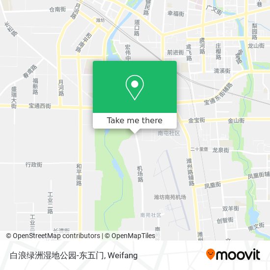 白浪绿洲湿地公园-东五门 map