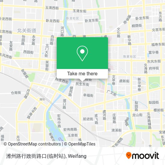 潍州路行政街路口(临时站) map
