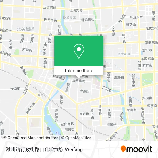 潍州路行政街路口(临时站) map
