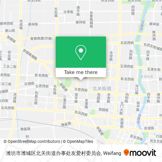 潍坊市潍城区北关街道办事处友爱村委员会 map