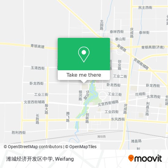 潍城经济开发区中学 map