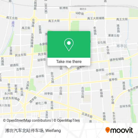 潍坊汽车北站停车场 map