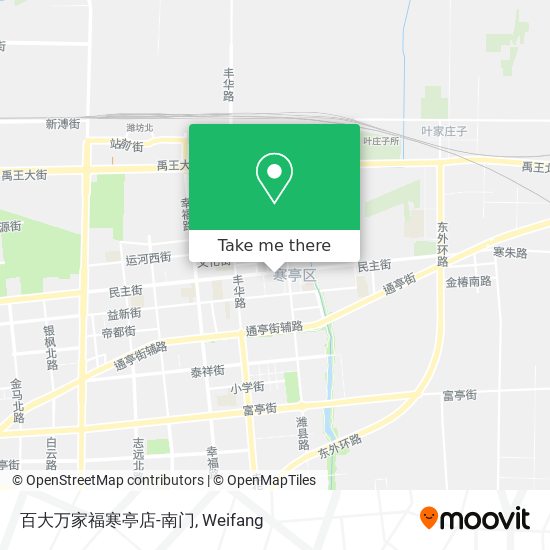 百大万家福寒亭店-南门 map