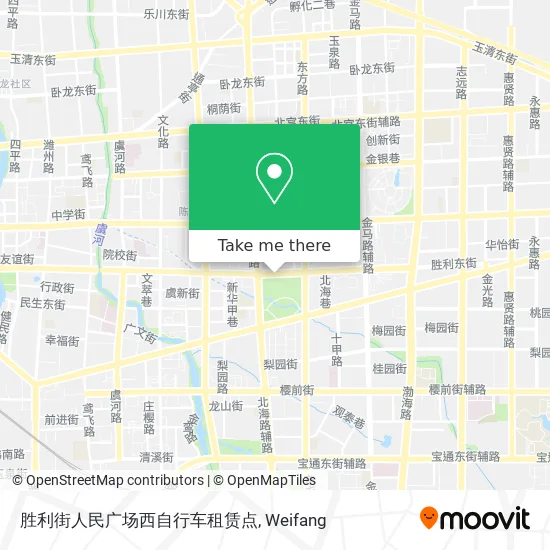 胜利街人民广场西自行车租赁点 map