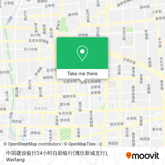 中国建设银行24小时自助银行(潍坊新城支行) map