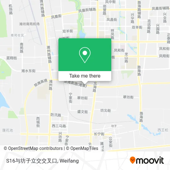 S16与坊子立交交叉口 map