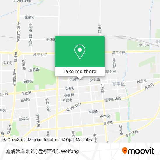 鑫辉汽车装饰(运河西街) map