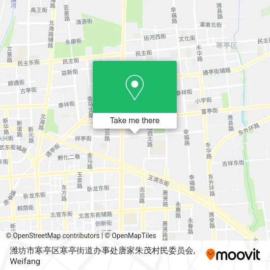 潍坊市寒亭区寒亭街道办事处唐家朱茂村民委员会 map
