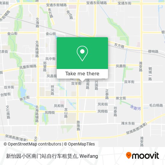 新怡园小区南门站自行车租赁点 map
